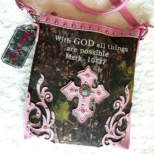 West Forest Pink Camo Shoulder Purse